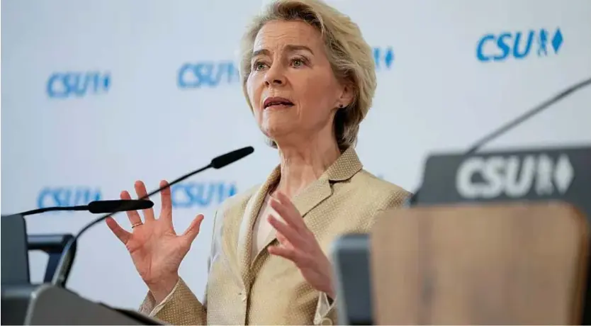  ?? Matthias Schrader/ Copyright 2024 The AP. All rights reserved ?? Ursula von der Leyen lors de la Conférence de Munich sur la sécurité, vendredi 16 février 2024.