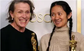  ?? Photograph: Chris Pizzello/AFP/Getty Images ?? Wonderful coup … Frances McDormand and Chloé Zhao with their Oscars.