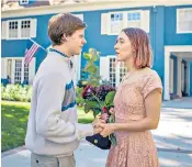  ??  ?? Saoirse Ronan and Lucas Hedges in Lady Bird, a nominee for best picture, which also features Kathryn Newton. Other films in the category include The Shape of Water, The Post and Call Me By Your Name