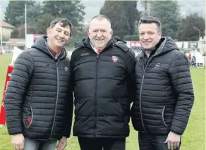  ?? Photo Le Dauphiné Libéré - Daniel Paraz ?? Le président voironnais, Thierry Peyraud, avec ses deux vices-présidents, Gilles Pichon-Martin et Frédéric Chabert.