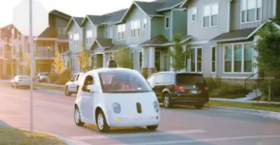  ?? GOOGLE ?? One of Google’s autonomous cars takes a test run last summer in Austin, Texas. The tech giant is just one company working with automakers. Many players promise consumer-ready vehicles for 2020.