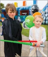  ??  ?? Dylan O’Driscoll from Ballinskel­ligs and Alice O’Sullivan-Bank from Killarney at the ‘May the Fourth Be With You’ festival in Valentia.