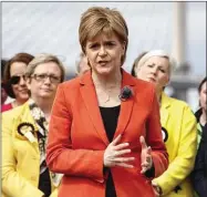  ??  ?? Sturgeon: demanding another referendum