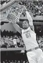  ??  ?? Former Syracuse star Fab Melo dunks against Providence during a 2012 basketball game against Providence.