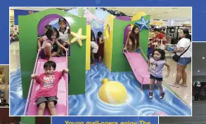  ??  ?? Young mall-goers enjoy The Little Mermaid Tale Playland at Robinsons Place Lipa. This playland is open daily during mall hours for the holiday season.