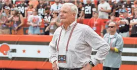  ?? ASSOCIATED PRESS ?? Jimmy Haslam and his wife, Dee, own the Cleveland Browns of the NFL and Columbus Crew of the MLS.