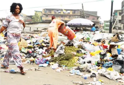  ?? Photo: NAN ?? A refuse dump in Lagos Island yesterday