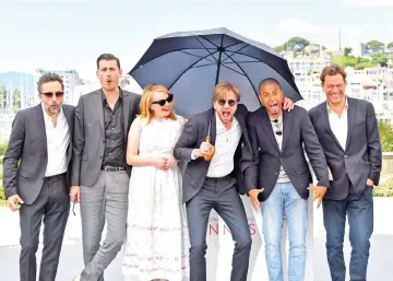  ??  ?? Producer Erik Hemmendorf­f (left to right), actors Bang, Moss, Swedish director Ostlund, actors Christophe­r Laesso and West pose during a photocall for ‘The Square’ at the 70th edition of the Cannes Film Festival in Cannes, last May 20. — AFP file photo