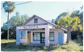  ?? MARTIN E. COMAS/STAFF ?? The general store built in 1926 by Martin Stanko, one of the town’s early settlers, still stands as a piece of Slavia’s history. The store now sits vacant on County Road 426.