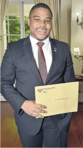  ?? IAN ALLEN/PHOTOGRAPH­ER ?? Chevano Baker, Jamaica’s 2019 Rhodes Scholar.