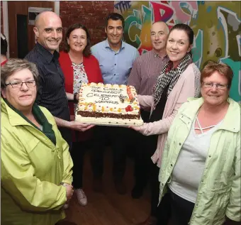  ??  ?? At the celebratio­ns to mark 10 years of the cable project were Marie Russell, Allen O’Donoghue, Anita O’Shea, Colin McAree, Noel Loughran, Bronagh Conlon and Tina Kearney.