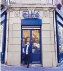  ?? LILY RADZIEMSKI/ FOR THE WASHINGTON POST ?? Grégoire Déon outside his Paris shop in December. The name is a play on the initials of the shop’s founder, Louis Bonvallet (L.B.).