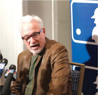  ?? | ALEX BRANDON/ AP ?? Joe Maddon defended the pitching decisions he made in Game 7 of theWorld Series at the winter meetings Tuesday.