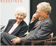  ?? Michael Conroy / Associated Press 2007 ?? David Letterman shares a laugh — just one of many — with his mother, Dorothy Mengering, in 2007.