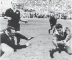  ??  ?? Standout performer: Bev Risman scores for the Lions in 1959