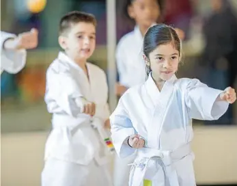  ?? PHOTO: FATCAMERA ?? BRUCE LITTLE-LEES: Junior karate classes help teach your children self defence and discipline as well as give confidence for the years ahead.