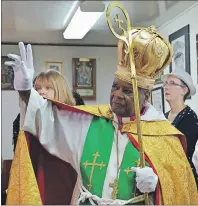  ?? LAURA JEAN GRANT/CAPE BRETON POST ?? Patriarch Vincent Waterman, of St. Philip’s African Orthodox Church, gave a final blessing to the congregati­on gathered Sunday morning in Whitney Pier. It was Waterman’s final service at the historic church where he has served for 33 years. He and his...