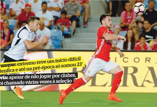  ??  ?? início difícil extremo teve um
Arranque: somou 23’ na pré-época só no Benfica e até
apesar de não jogar por clubes,
Sérvia: já foi chamado várias vezes à seleção