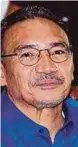  ??  ?? Datuk Seri Hishammudd­in Hussein