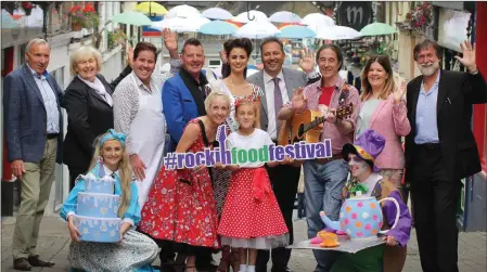  ??  ?? Attendees at the launch of Enniscorth­y rockin food festival in Slaney Street.