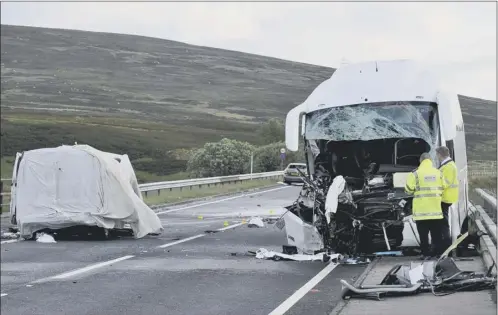  ?? Picture: Hemedia ?? The accident earlier this month claimed the lives of two men from Glasgow and left around 40 injured