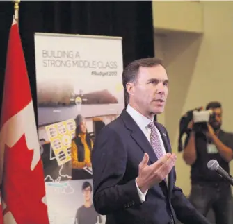  ??  ?? Le ministre des Finances du Canada, Bill Morneau, a de nouveau insisté sur l’importance de redonner confiance à la classe moyenne.