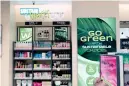  ?? ?? Watsons Greeebelt's Sustainabl­e Choices area features products that promotes clean beauty.
