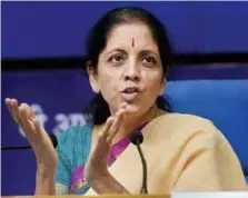  ??  ?? Defence Minister Nirmala Sitharaman