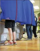  ?? DIGITAL FIRST MEDIA FILE PHOTO ?? Voters waited in line inside Nativity BVM Church in Media on Election Day 2016.