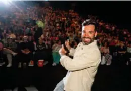  ?? FOTO BOUMEDIENE BELBACHIR ?? Metejoor mocht gisterenav­ond 575 fans ontvangen in de cinemazaal in Hasselt voor de lancering van zijn documentai­re.