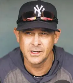  ?? AP ?? Aaron Boone has taken Yankees to playoffs in his first two years.