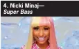  ??  ?? 4. Nicki Minaj— Super Bass