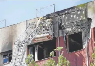  ?? // EFE ?? El piso quedó calcinado, sin afectar a la estructura del edificio