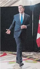  ?? ADRIAN WYLD THE CANADIAN PRESS ?? Conservati­ve Leader Andrew Scheer seized on his party’s success in the popular vote, the annihilati­on of the Liberals in Alberta and Saskatchew­an and the re-emergence of a strong Bloc as evidence that the Liberals’ win has come at a cost.