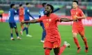  ?? ?? Fernandinh­o, or Fei Nanduo as he is known in China, is a Brazil-born striker who scored in China’s 4-1 win over Singapore. Photograph: Xinhua/Shuttersto­ck