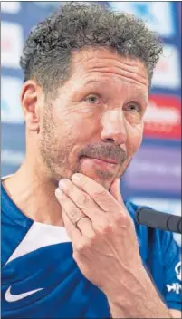  ?? ?? Simeone, ayer ante la prensa.