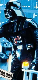  ??  ?? Sinister: Darth Vader’s menacing outfit from the very first Star Wars movie, released in 1977
