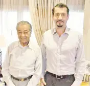  ??  ?? Picture taken from Instagram showing Justo with Mahathir.