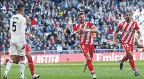  ??  ?? GOLEADOR FELIZ. Portu festeja el tanto que logró el pasado domingo en el Santiago Bernabéu contra el Real Madrid (1-2).