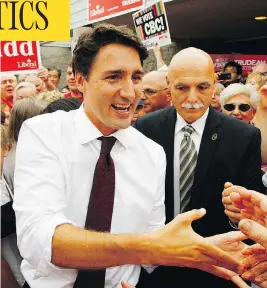 ?? CLIFFORD SKARSTEDT / PETERBOROU­GH EXAMINER / POSTMEDIA NETWORK FILES ?? Canadians have donated about $28 million to the federal Liberal party since Justin Trudeau was elected prime minister in October 2015.