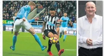  ??  ?? BRIGHT SPARK Skipper Jamaal Lascelles is flourishin­g at Newcastle, owned by Mike Ashley