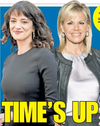  ??  ?? The recent scandals of Asia Argento and Gretchen Carlson reveal the Me Too movement’s gray area.