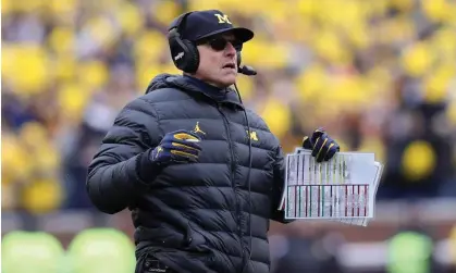  ?? Photograph: Aaron Josefczyk/UPI/REX/Shuttersto­ck ?? Jim Harbaugh’s Michigan are one of the best college football teams in the US.