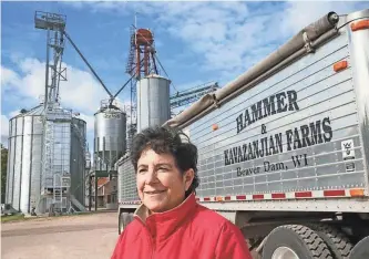  ?? MICHAEL SEARS / MILWAUKEE JOURNAL SENTINEL ?? Some of the marketing claims against GMOs are “frustratin­g” to deal with, said Nancy Kavazanjia­n, a grain farmer from Beaver Dam and former chairperso­n of the U.S. Farmers and Ranchers Alliance.