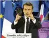  ??  ?? Macron liegt in Umfragen derzeit bei  Prozent. Foto: Getty