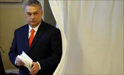  ?? Darko Vojinovic/Associated Press ?? Hungarian Prime Minister Viktor Orban