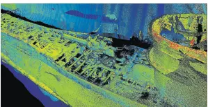  ?? COURTESY OF 2G ROBOTICS ?? 2G Robotics has made a name for itself around the world as a leader in underwater laser scanning technology. In 2016, its technology was used to scan the wreck of the German submarine U-576.