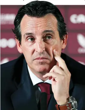  ?? GETTY IMAGES ?? Deep thinker: Unai Emery hopes to revive Aston Villa