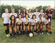  ?? PHOTO COURTESY OF JIM GRAHAM ?? Team members of San Diego United - East smile for a photo during a practice last week. The team is made up of local players from Central Union, Imperial and Southwest high schools and finished runner-up in the San Diego Developmen­t Academy Under 18...