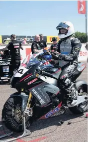  ??  ?? Aaron Zanotti ready for action at Thruxton. Picture by Nigel Jepson.